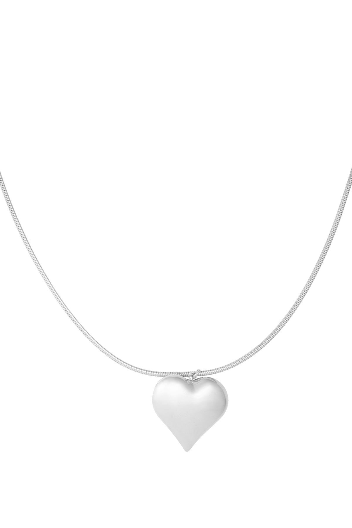 Big heart pendant ketting