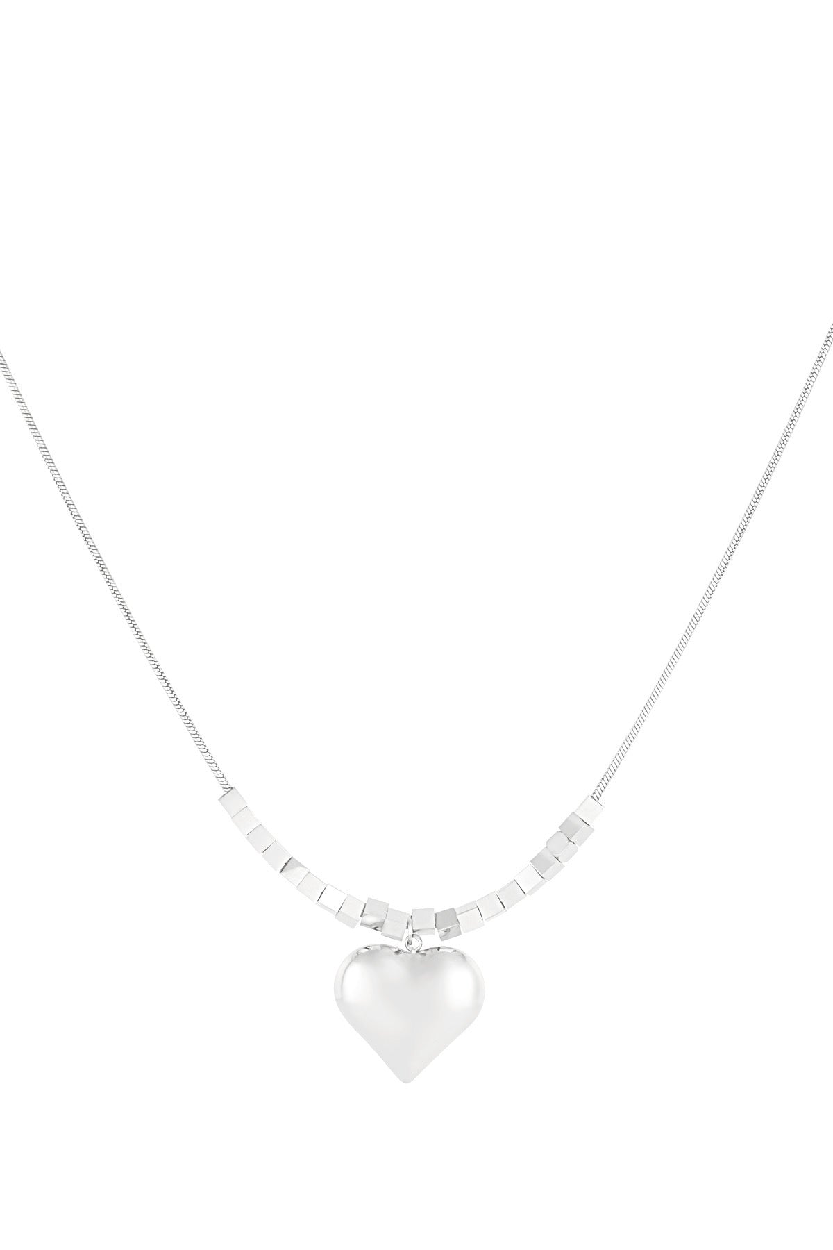Trendy heart ketting