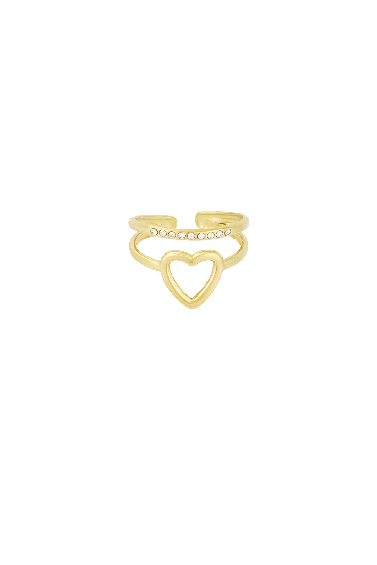 Heart & sparkle ring