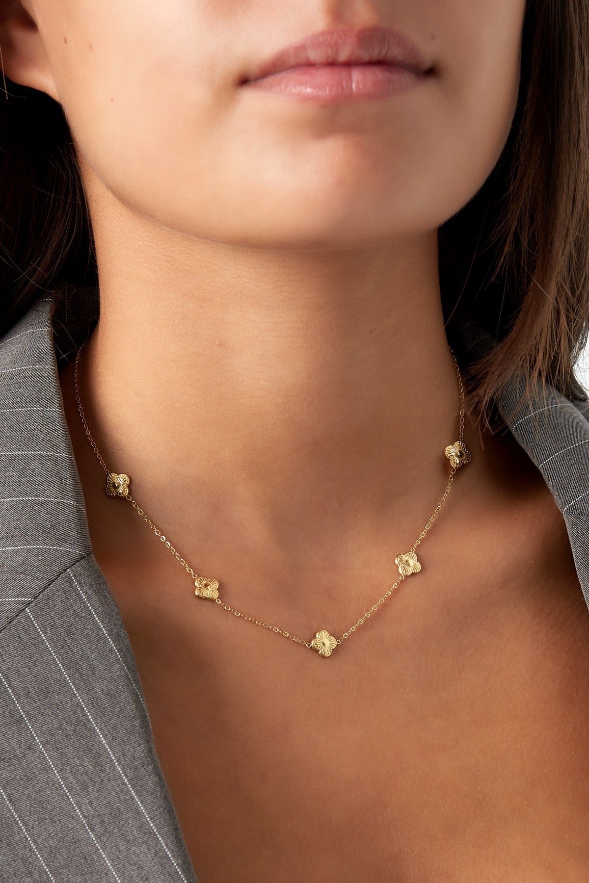 Ketting klaver met patroon