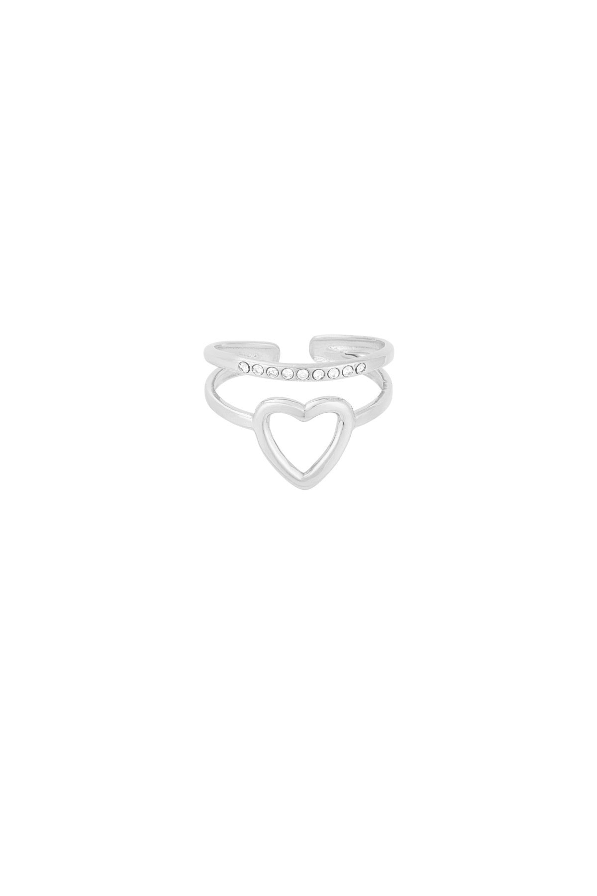 Heart & sparkle ring