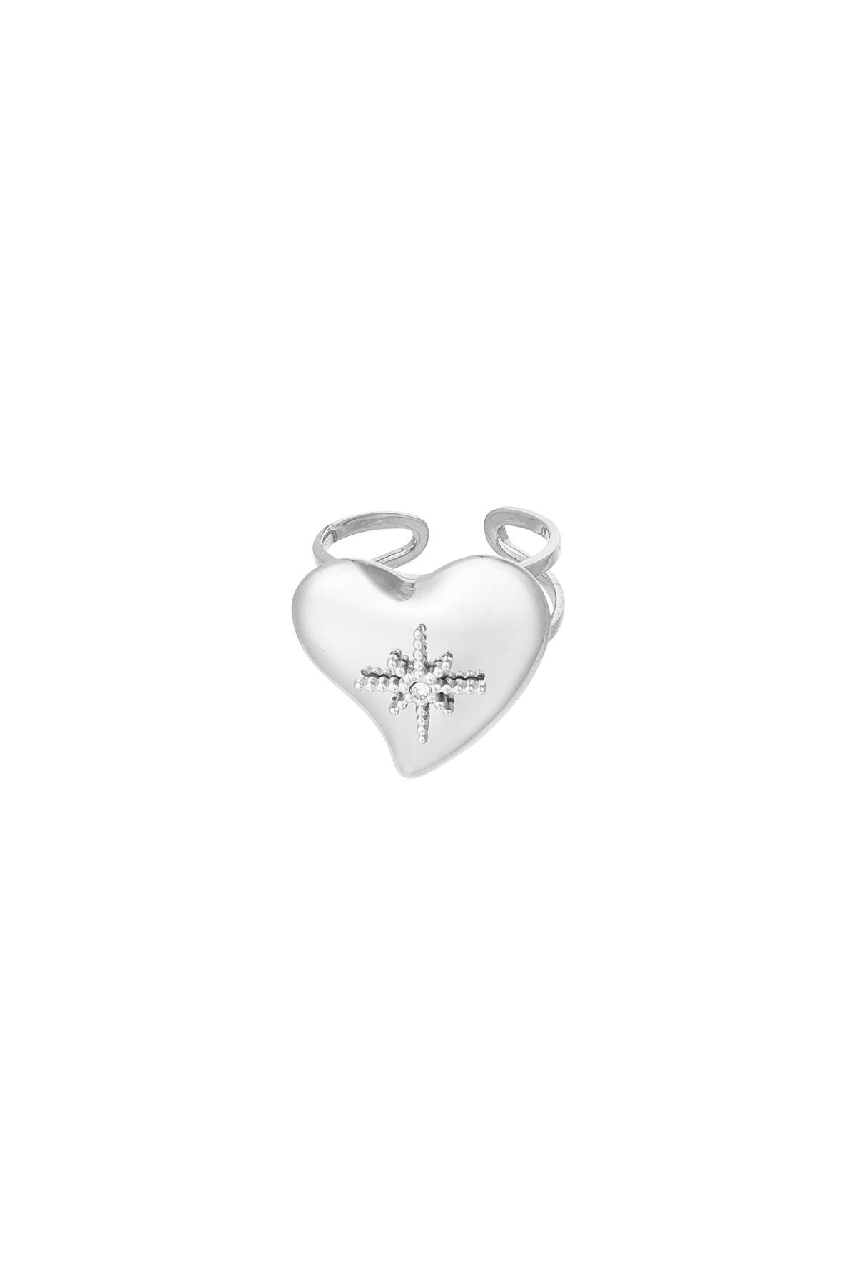 Groot hart met stenen ring